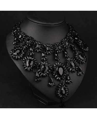 Women's Multi-Color Crystal Statement Chokers Necklace Pendant Jewelry for Girls $16.02 Jewelry Sets