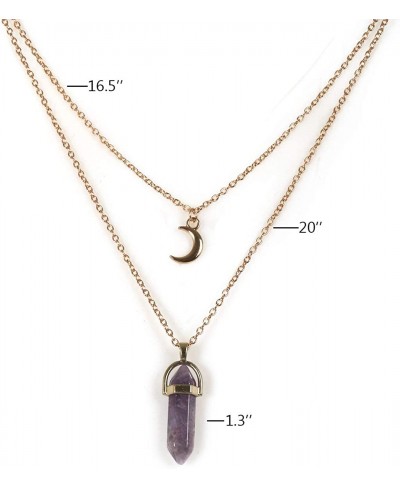 Healing Crystal Stone Moon Choker Necklace Witch Jewelry for Women $9.85 Chokers