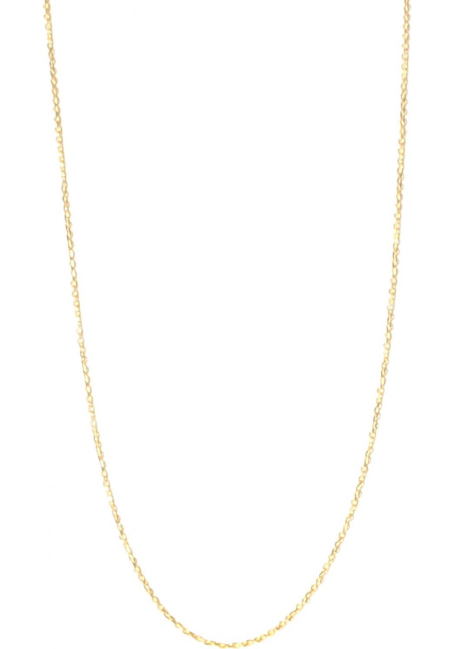 18k Gold-Flashed Sterling Silver 1.3mm Fine Cable Nickel Free Chain Necklace Italy 18 $12.75 Chains