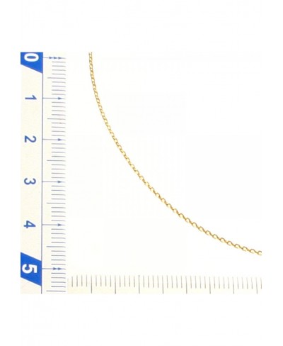 18k Gold-Flashed Sterling Silver 1.3mm Fine Cable Nickel Free Chain Necklace Italy 18 $12.75 Chains