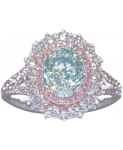 Green Zircon Pink Crystal Women Finger Ring Colorful Casual Joint Ring Accessories(Size 8) $7.21 Statement