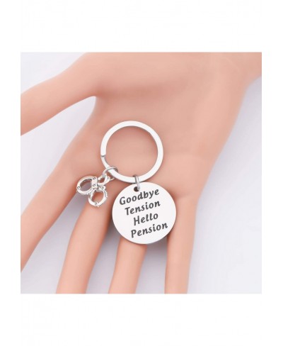 Police Officer Retirement Gift Goodbye Tension Hello Pension Keychain Cop Handcuff CharmJewelry Retiring Cop Gift $14.90 Pend...