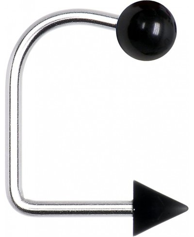 Surgical Steel Black Acrylic Ball Cone 14 Gauge Lippy Loop Labret Ring 3/8 $7.73 Piercing Jewelry