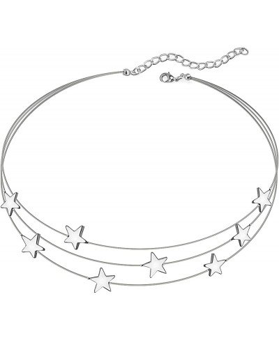 Dainty Multilayer Stars Choker Necklace Layering Bohemian Chain Clavicle Necklace for Women $10.59 Chokers