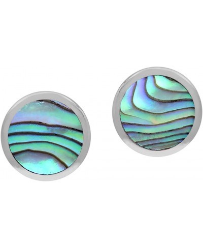 6MM Abalone or Puau Shell Inlay 925 Sterling Silver Round Stud Post Earrings Jewelry for Women orTeens $18.09 Stud