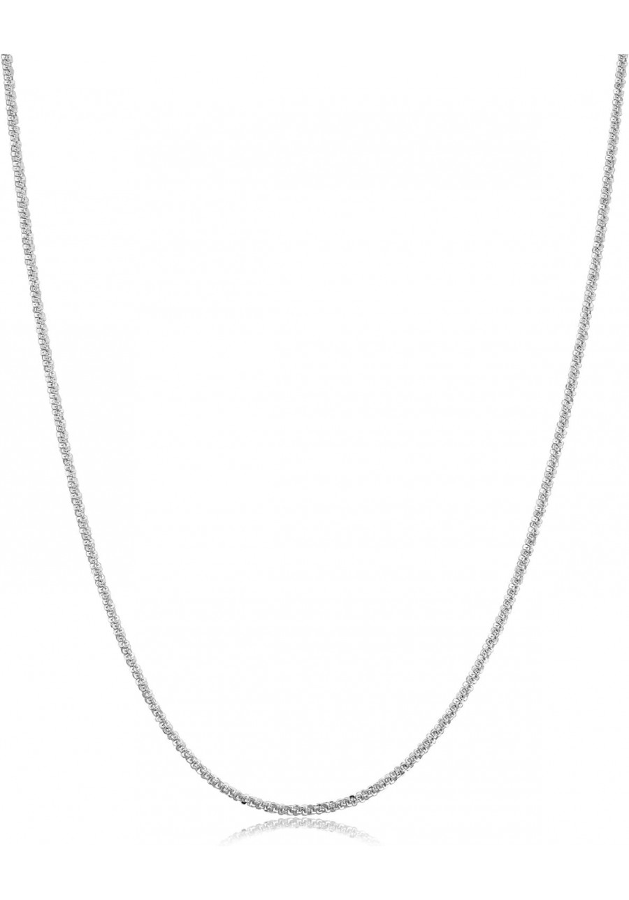 Sterling Silver Sparkle Chain Necklace (1.3 mm adjusts up to 20 inch) $17.56 Chains