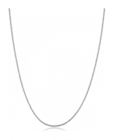 Sterling Silver Sparkle Chain Necklace (1.3 mm adjusts up to 20 inch) $17.56 Chains