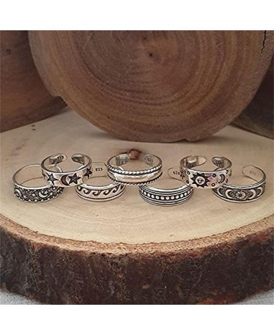 54Pcs Open Toe Rings Set for Women Men Adjustable Vintage Retro Knuckle Ring Toe Finger Tail Ring Beach Foot Jewelry $13.97 T...