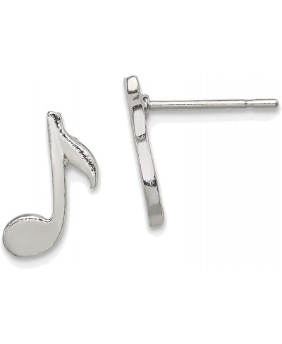 Solid Sterling Silver Musical Note Mini Earrings $15.02 Ball