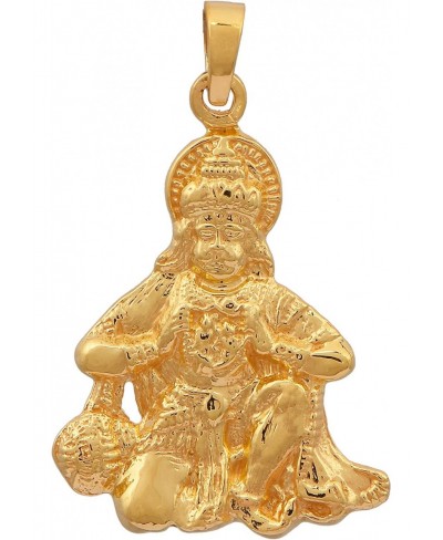 925 Sterling Silver Hanuman God Religious Vermeil Jewelry Pendant $33.91 Pendants & Coins
