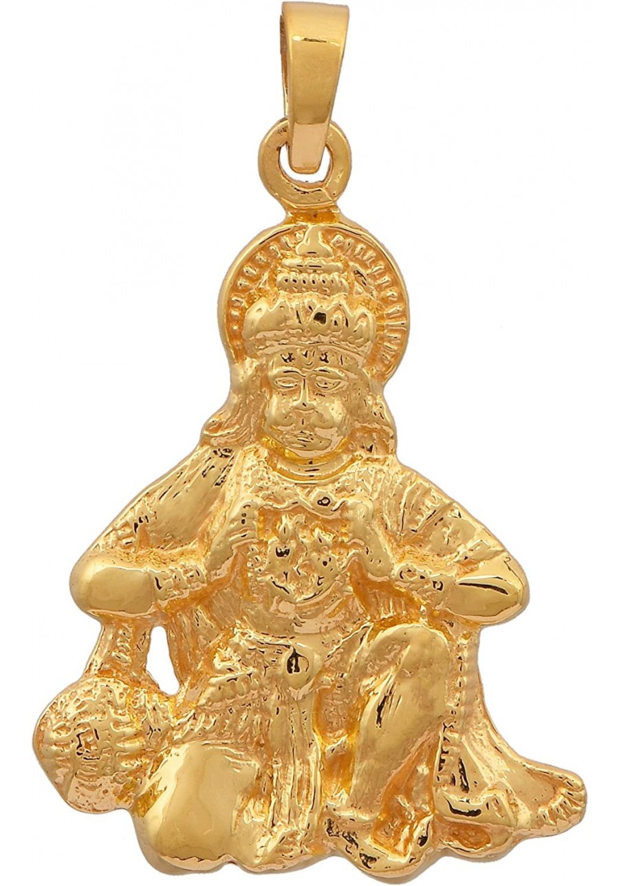 925 Sterling Silver Hanuman God Religious Vermeil Jewelry Pendant $33.91 Pendants & Coins