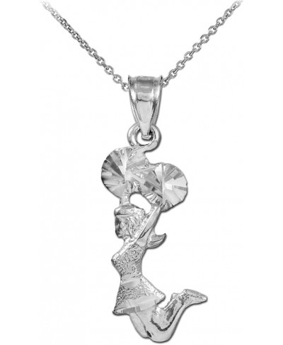 925 Sterling Silver Cheerleader Charm Pendant Necklace $24.28 Pendant Necklaces