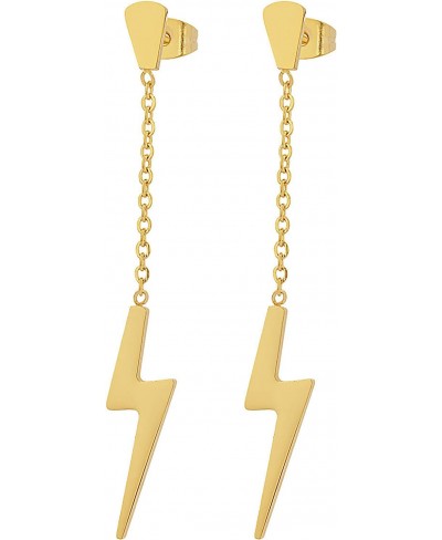 Women's Girls Teens Earrings Lightning Bolt Dangle 60mm/2.4in $15.54 Drop & Dangle