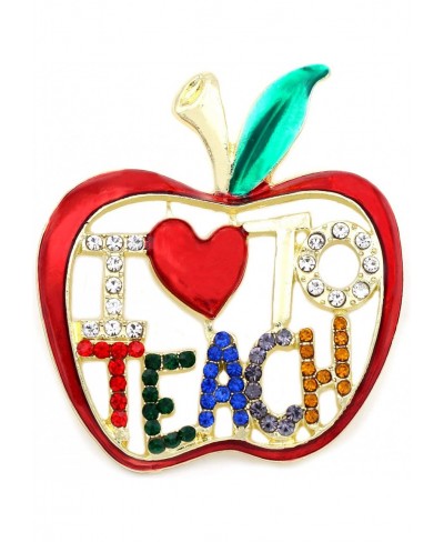 I LOVE To TEACH Apple Brooch Pin Gift for Teachers (I Love To Teach) $12.51 Brooches & Pins