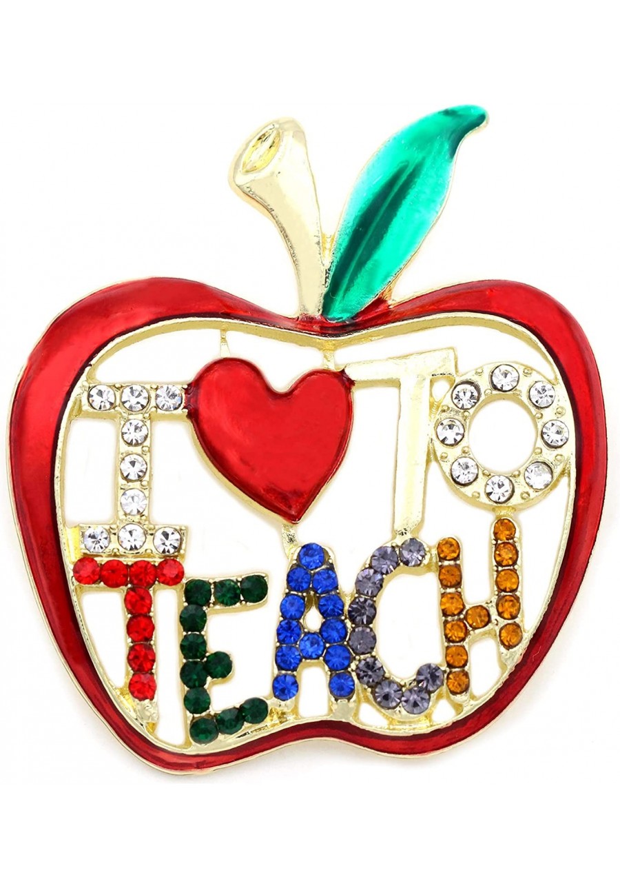 I LOVE To TEACH Apple Brooch Pin Gift for Teachers (I Love To Teach) $12.51 Brooches & Pins