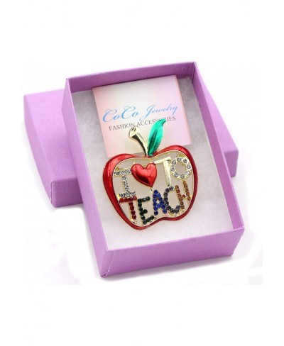 I LOVE To TEACH Apple Brooch Pin Gift for Teachers (I Love To Teach) $12.51 Brooches & Pins