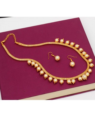 Indian Traditional Bollywood Pearl Drop Vintage Necklace Earring Set Women & Girl's Party Wear Fashionable Jewelry $23.90 Jew...