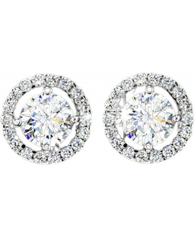 Earrings Set for Women Girls Fashion Women Luxury Alloy Round Rhinestone Inlaid Stud Earrings Birthday Gift $5.93 Stud