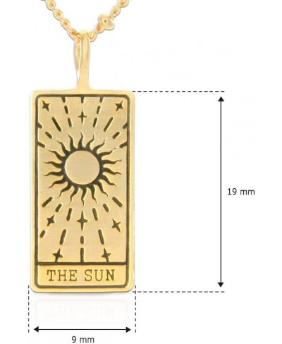 Tarot Card Necklace for Women Moon Star Sun Wisdom 21 inches $15.04 Pendant Necklaces