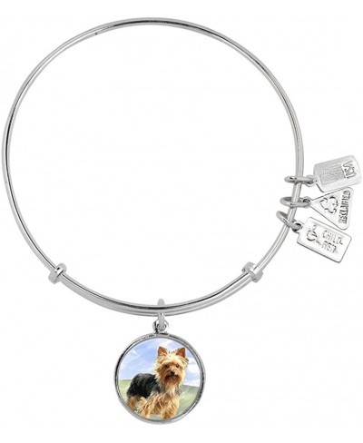 Yorkshire Terrier Silver Finish Charm Bangle $42.44 Bangle