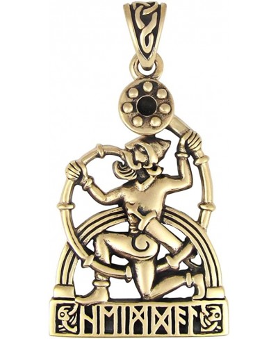 Bronze Heimdall Norse Viking God Pendant $20.49 Pendants & Coins