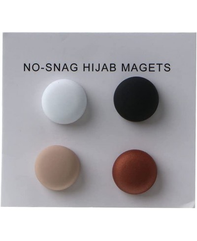 4pcs Safe Hijab Brooch Strong Metal Plating Magnetic Hijab Clip Luxury Accessory No Hole Pins Magnet Brooches-B $14.08 Brooch...