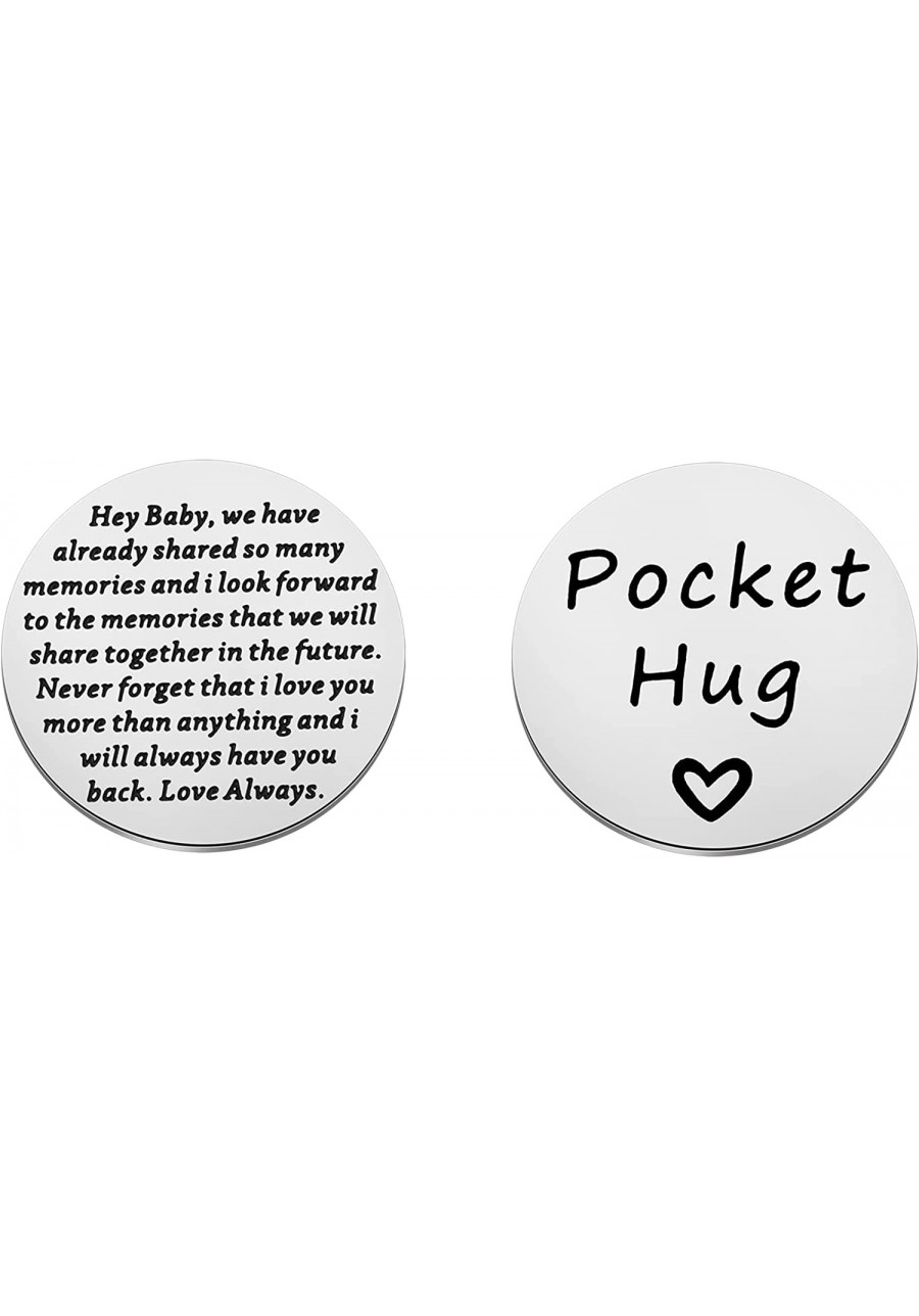 Pocket Hug Token Gift Thinking of you Gift Couple Jewelry Quarantine Gifts $18.75 Pendants & Coins