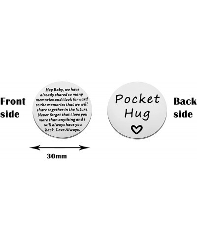 Pocket Hug Token Gift Thinking of you Gift Couple Jewelry Quarantine Gifts $18.75 Pendants & Coins