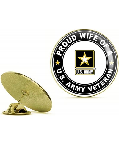 Gold U.S. Army Veteran Proud Wife Gold Lapel Pin Tie Suit Shirt Pinback $10.16 Brooches & Pins