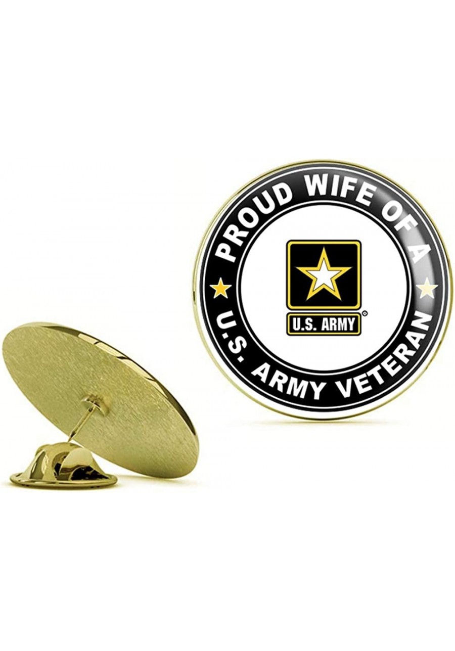 Gold U.S. Army Veteran Proud Wife Gold Lapel Pin Tie Suit Shirt Pinback $10.16 Brooches & Pins