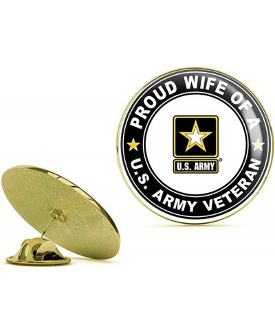 Gold U.S. Army Veteran Proud Wife Gold Lapel Pin Tie Suit Shirt Pinback $10.16 Brooches & Pins