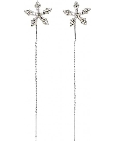Shiny Diamond Flower Earrings Sweet Cute Flower Crystal Temperament Geometric Shiny Zircon Earrings Statement Earrings For Wo...
