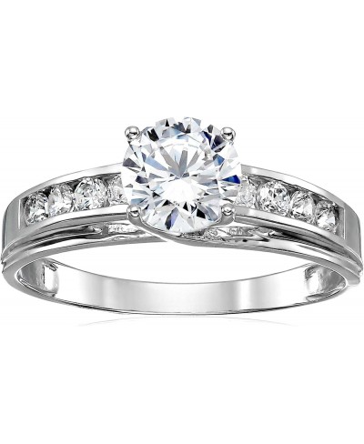 Solid 925 Sterling Silver Solitaire Round CZ Cubic Zirconia Engagement Ring 1.5ct $33.31 Engagement Rings