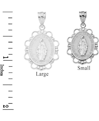 Fine 925 Sterling Silver Miraculous Medal Of Blessed Virgin Mary Pendant (Small) $18.98 Pendants & Coins