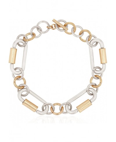 Gold Thick Chain Toggle Bracelet Carabiner Cuban Link Bracelet Disc Star Heart Charm Bracelet for Women Men $18.64 Link