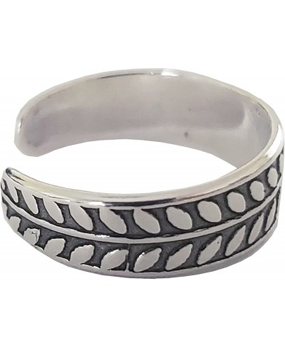 925 Sterling Silver Oxidized Open Ended Adjustable Toe Ring $12.40 Toe Rings