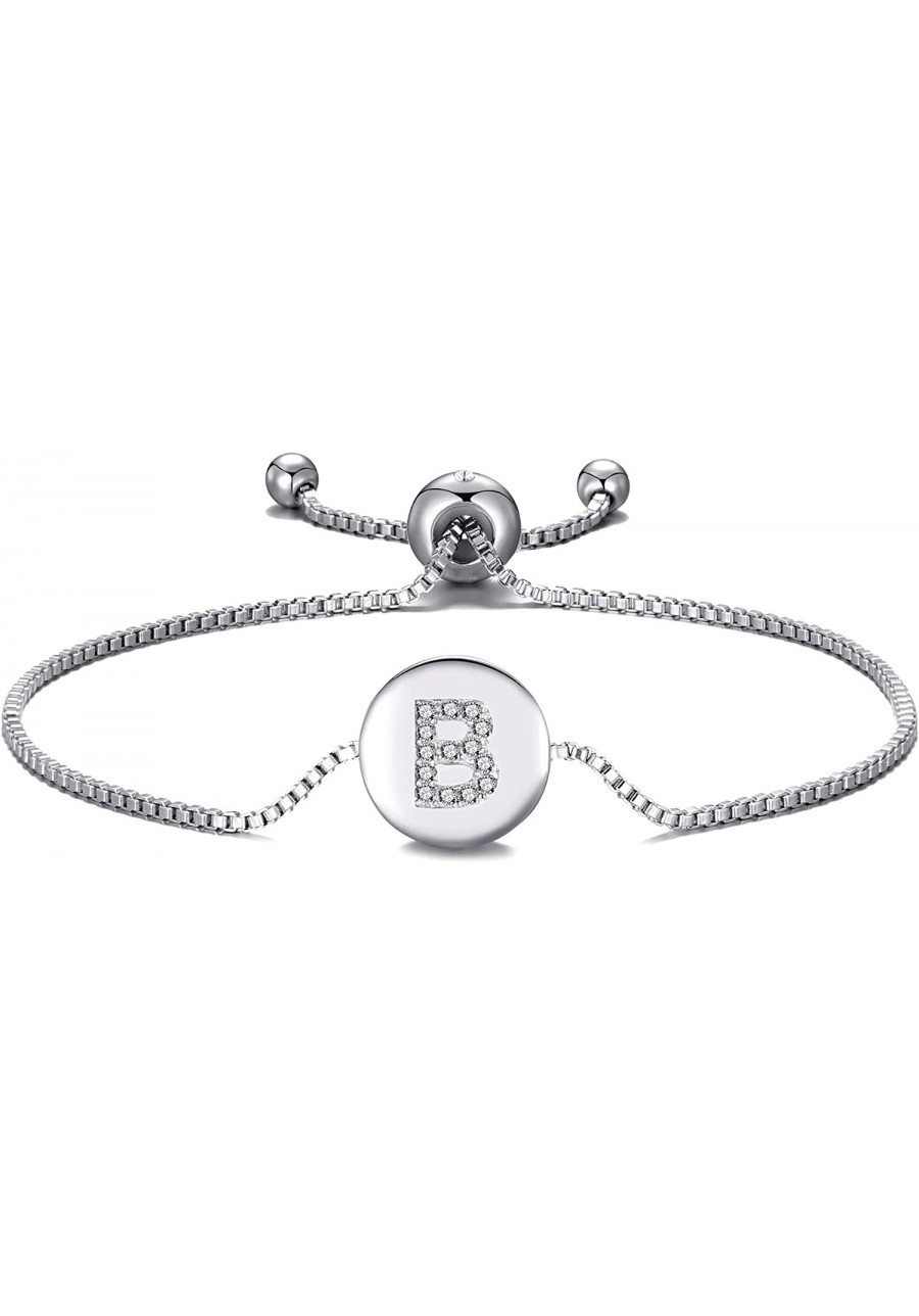 Initial Friendship Bracelet Letter B Created with Crystals $14.50 Link