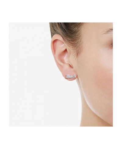 Bad B*tch Stud Earrings with 1/20 Ctw Natural Diamonds set in 925 Sterling Silver $23.68 Stud