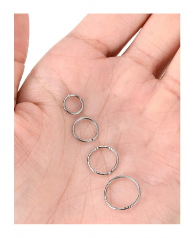 24Pcs 18G 20G 22G Stainless Steel Nose Ring Hoop Cartilage Earrings Septum Ear Traguse Lip Ring Body Piercing Jewelry 6-12mm ...