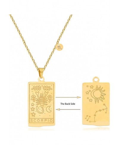 Zodiac Necklace for Women Tarot Card Necklace Constellation Pendant Necklace for Girls $13.98 Chains