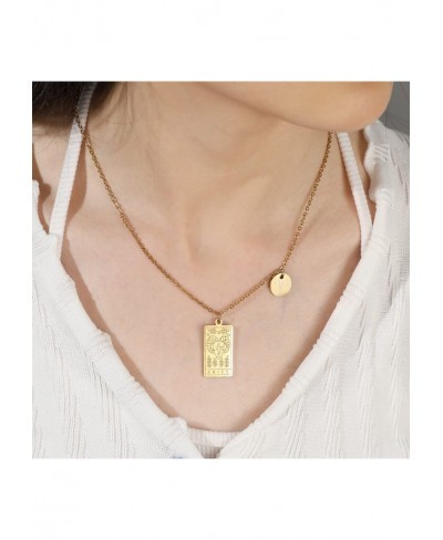 Zodiac Necklace for Women Tarot Card Necklace Constellation Pendant Necklace for Girls $13.98 Chains