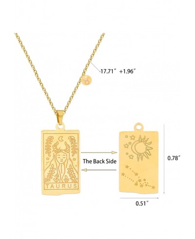 Zodiac Necklace for Women Tarot Card Necklace Constellation Pendant Necklace for Girls $13.98 Chains