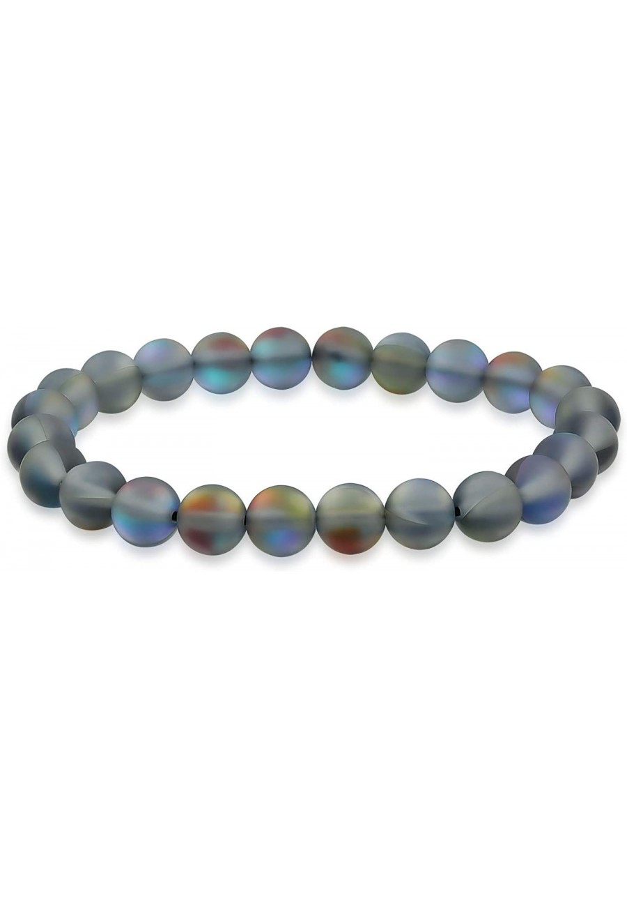 Natural Multi Color Semi Precious Gemstone Round Bead 8MM Strand Stackable Stretch Bracelet for Women Men Teen Unisex $11.91 ...