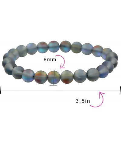 Natural Multi Color Semi Precious Gemstone Round Bead 8MM Strand Stackable Stretch Bracelet for Women Men Teen Unisex $11.91 ...