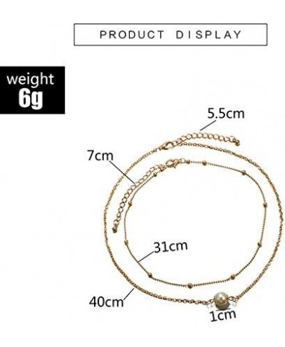 Boho Choker Necklaces Gold Beads Necklace Chain Jewelry for Women and Grils $9.56 Chokers