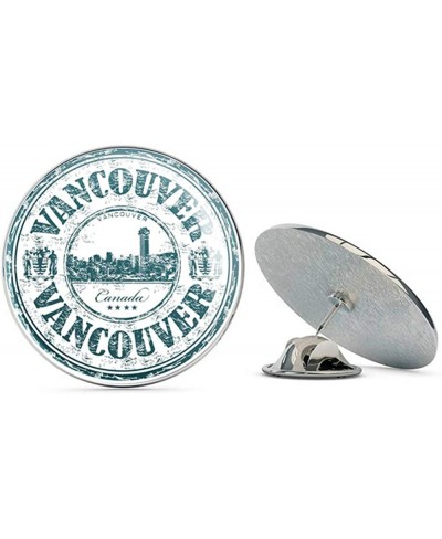 Vancouver Canada Round Metal 0.75" Lapel Pin Hat Shirt Pin Tie Tack Pinback $11.19 Brooches & Pins