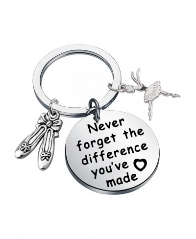 Dance Keychain Ballet Dancing Gifts Dance Team Jewelry Dance Recitals Gift Never Forget The Difference You've Made $14.70 Pen...