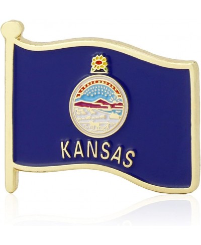 Kansas Flag Enamel Lapel Pin $9.93 Brooches & Pins