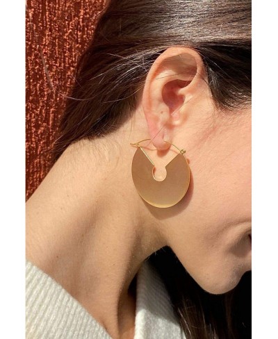 18K Gold Plated Tribal Bohemian Round Disc Earrings for Women Coin Dangling Drop Boho Jewelry $17.72 Drop & Dangle