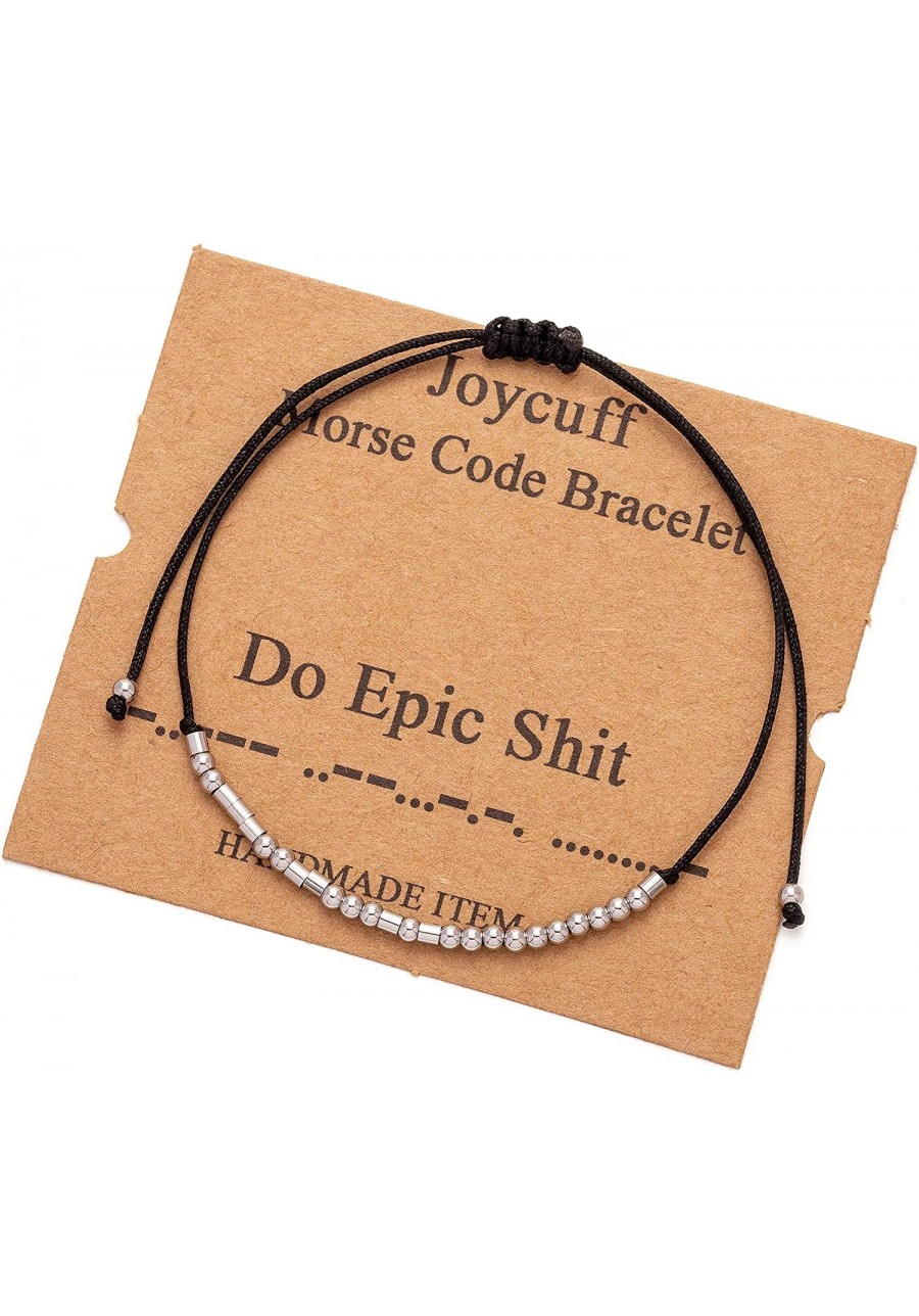 Inspirational Morse Code Encouragement Bracelets for Women Funny Jewelry Gifts for Teen Girls Daughter Sister Best Friend Fri...